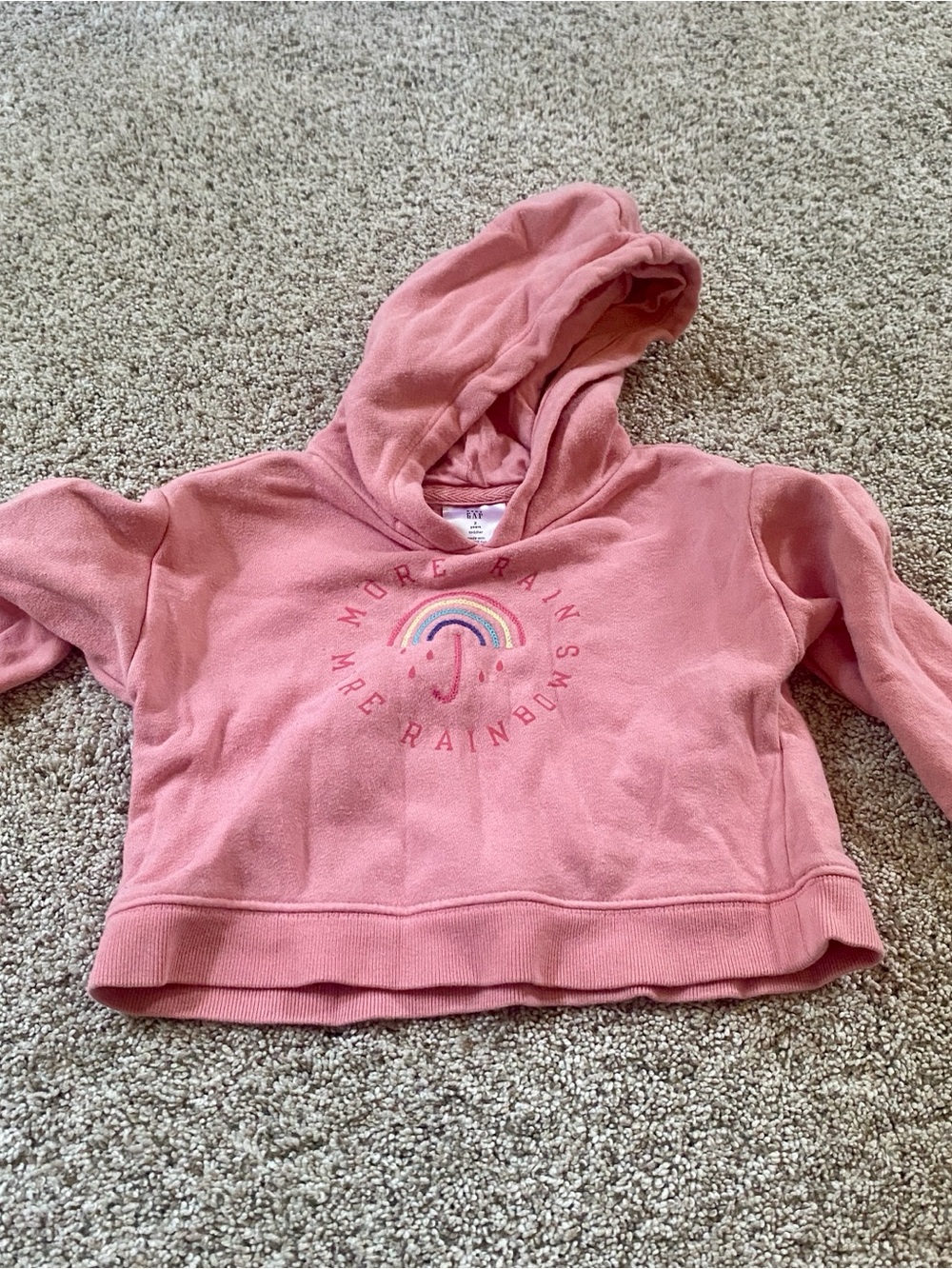 Pink Girls' Rainbow Hoodie Sweatshirt